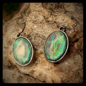 🍍 3 for $10!! 🍍 Silver/acrylic opal earrings